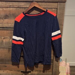 Old Navy Navy and Red Long Sleeve Tee